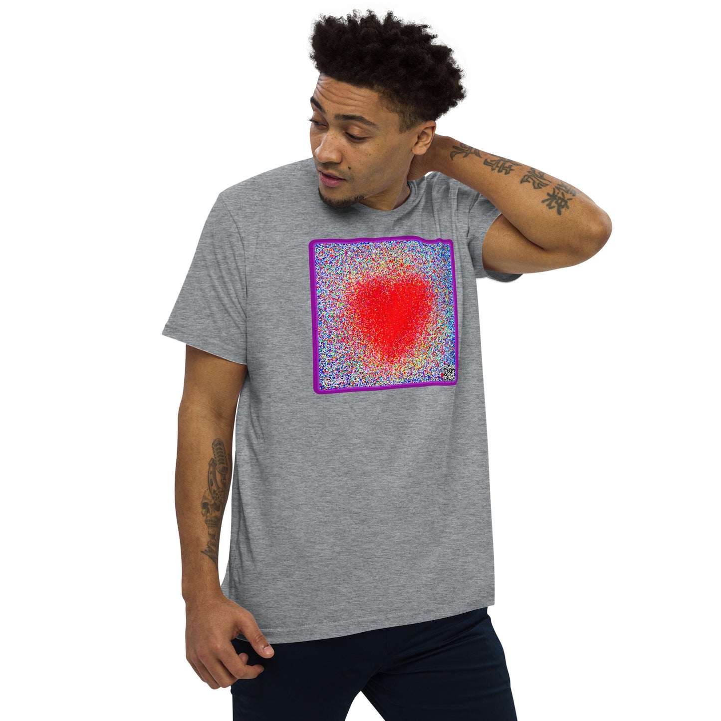 CHICO COELHO - THE HEART - Camiseta justa com modelagem reta masculina