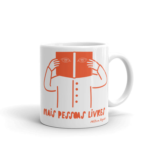 QUANTO MAIS LIVROS MAIS PESSOAS LIVRE - Milton Aguiar - Caneca